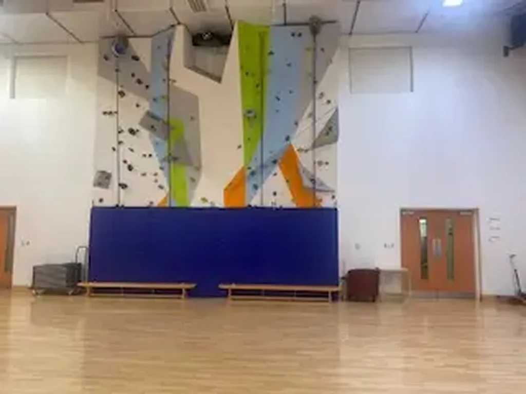 Climbing Wall in School Hall